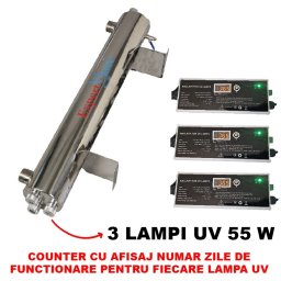 Sterilizator UV 165W cu panou de control – dezinfecție apă 99,99%
