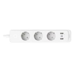 TP-Link SMART WI-FI SOCKET TAPO P300, Protocol: IEEE 802.11b/g/n, Bluetooth 4.2, 2.4 GHz, Cerințe de sistem, Android 5 sau mai recent, iOS 10 sau mai recent, Dimensiuni: 268*55*40mm, cablu de 1.5m, voltaj maxim: 2300W, 10A, 3 prize, 2 x USB.