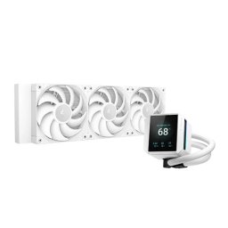 DeepCool CPU Water Cooler - MYSTIQUE 360 WH (max. 21dB; max. 123.09 m3/h; 3x12cm, afișaj LED, alb)