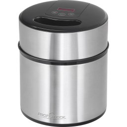 Masina de inghetata , PC-ICM 1140 1.8 l 12W Timer digital Inox/ Negru