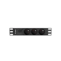Prelungitor LANBERG 10" RACK POWER STRIP (1U, 16A, 3X 230V PL)