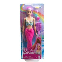 Păpușa Barbie sirenă cu păr lung