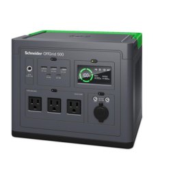 Powerstation PPS500-GR, 500 W, 2 Schuko, Negru