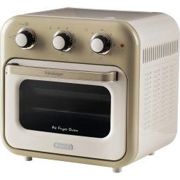 Friteuza Ariete 3-in-1 Air Fryer and Mini Oven Vintage Beige (white/beige, 1,350 watts, 16-liter cooking space, with viewing window)
