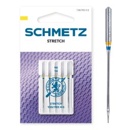 Set 5 ace de cusut, materiale elastice, finete 90, Schmetz 130/705 H-S VDS
