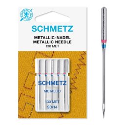 Set 5 ace de brodat, ata metalica, finete 90, Schmetz 130/705 H-MET VDS