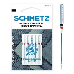 Set 5 ace de surfilat, finete 80, Schmetz ELX705 CF VCS
