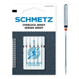 Set 5 ace de surfilat pentru tricot, finete 80, Schmetz ELX705 SUK CF VCS