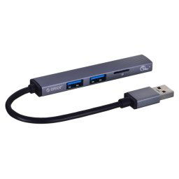 ORICO HUB USB-C 3X USB-A, MICROSD, 5 GBPS, ALU