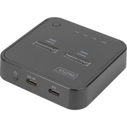 Digitus Dual M.2 NVM SSD Docking Station, docking station (black, USB-C, M2 SSD)