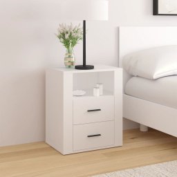 Noptiera, alb, 50x36x60 cm, lemn compozit GartenMobel Dekor
