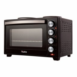 Cuptor electric cu 2 plite Oliver Voltz OV51441F48, 3200W, 48 L, 100-230°C, Usa dubla din sticla, Iluminat, Negru