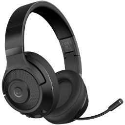 LORGAR Noah 500, Wireless Gaming headset with microphone, JL7006, BT 5.3, battery life up to 58 h (1000mAh), USB (C) charging cable (0.8m), 3.5 mm AUX cable (1.5m), size: 195*185*80mm, 0.24kg, black