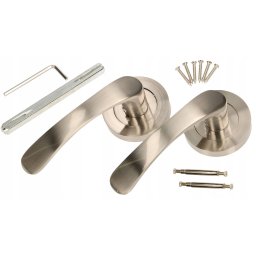 Mâner de ușă 110mm nichel satinat set pentru uși