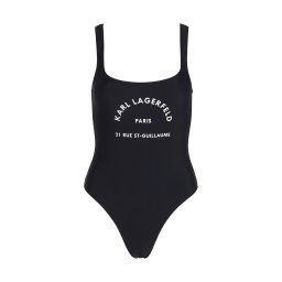 Karl Lagerfeld Costum de baie întreg negru / alb