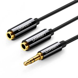 Accesorii Audio Hi-Fi Adaptor Audio Splitter Dual, 2 x 3.5mm, 0.25 m, Negru