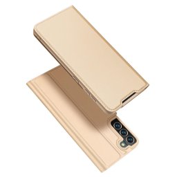 Husa Dux Ducis Skin Pro Holster Cover Flip Cover for Samsung Galaxy S22 + (S22 Plus) gold