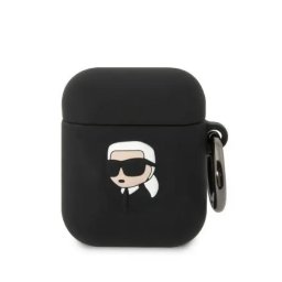 Husă Karl Lagerfeld Silicone Karl Head 3D pentru AirPods 1/2 – Negru