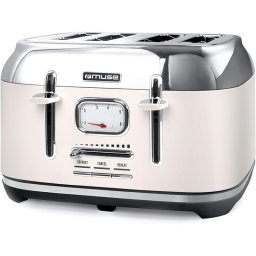 Prajitor de paine MS-131 SC, 1800 W, 4 felii, Crem