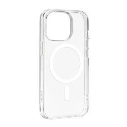 Husa Puro Cover in PC+TPU+TPE with integrated magnets "LITE MAG PRO" for iPhone 15 Pro, white color