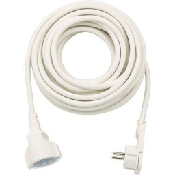 Brennenstuhl extension cable, 1x angled flat plug (white, 10 meters)