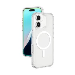 Husa Husă magnetică AmazingThing Minimal Mag cu inel magnetic pentru Apple iPhone 16 - transparentă
