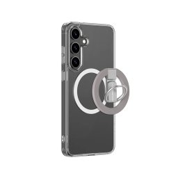 Husa Husă magnetică AmazingThing Minimal Mag cu inel magnetic pentru Samsung Galaxy S25+ - transparentă