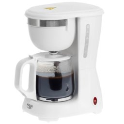 Cafetiera Cu Filtru Si Carafa, Adler, Ad 4381W, Putere 600 W, Calitate Superioara, Functii Mentinerea Temperaturii, Oprire Automata, Blocare Picurarii, Filtru Detasabil, Din Nailon, Alb