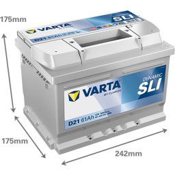 Baterie auto Varta SLI 61Ah 600A D21 561400060