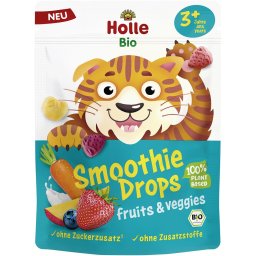 Gustare din fructe si legume pentru copii, +3 ani bio 15g
