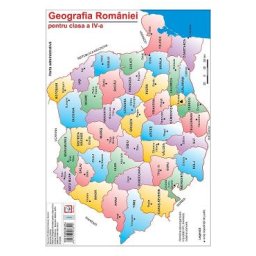 Harta geografia Romaniei - Clasa 4 - Cristina Moldovan