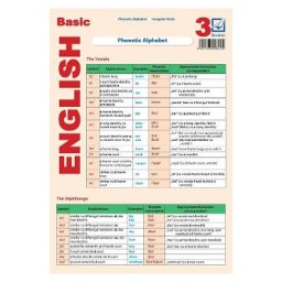 Plansa Basic English 3: Phonetic Alphabet, Irregular Verbs - Cecilia Croitoru