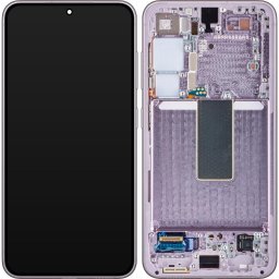 Piese si componente Display cu Touchscreen Samsung Galaxy S23 S911, cu Rama, Roz (Lavender), Service Pack GH82-30480D