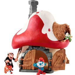 Schleich The Smurfs Smurf house with 2 figures, play building