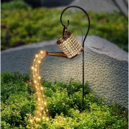 Lampa Solara LED Tip Stropitoare cu Stele, Fier Forjat, Design Retro, Proiectie Lumina Calda, IP65, 80 cm