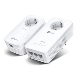 KIT Amplificator Powerline TP-Link 1300Mbps, 3 x Gigabit LAN, 1 x Sucko, Dual Band AC1200, TL-WPA8631P KIT (timbru verde 2 lei)