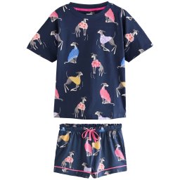 Next Pantaloni scurți albastru închis / gri / mov deschis / alb