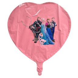 Balon inima roz personalizabil Frozen 45 cm