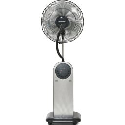 Ventilator HMF-18GREY, 95 W, Rezervor apa 1.8 l, Telecomanda, Umidificare 360, 3 tipuri de ventilare, Temporizator, Gri