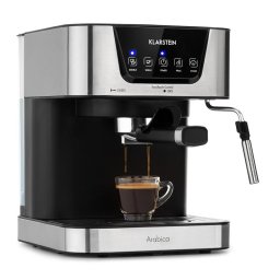 Klarstein Arabica, aparat de cafea espresso,1050 W, 15 bar, 1,5 l, panou de control tactil, oțel inoxidabil (TK8-Espresso, 1.5L)