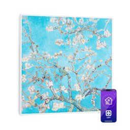 Klarstein Wonderwall Air Art Smart, încălzitor cu infraroșu, 60 x 60 cm, 350 W, aplicație, floarea de migdale (HTR10-WndwlS350WBlsm)