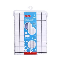 Perdea de duș TORO EASY 178x199 cm alb/negru