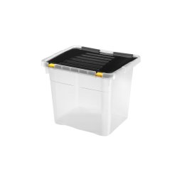 Cutie de depozitare 36 l negru/transparent