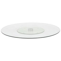 Platou servire rotativ transparent, 60 cm, sticla securizata GartenMobel Dekor