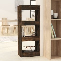 Biblioteca/Separator camera, stejar fumuriu, 40x30x103 cm, PAL GartenMobel Dekor