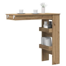 Masa bar perete Stejar artizanal 102x45x103,5 cm lemn compozit GartenMobel Dekor