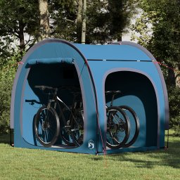 Cort pentru depozitare biciclete cu acoperis cu depozitare cu aerisire de aer Albastru GartenMobel Dekor