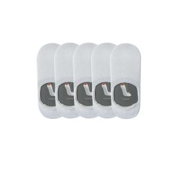 Talpici low-cut barbati Basic White – set de 5 perechi (Marime sosete: 39/42)