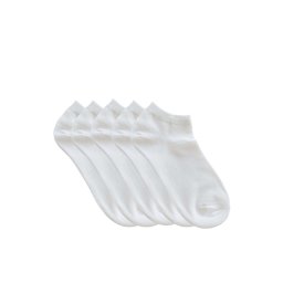 Sosete dama albe tricot fin – set 5 perechi (Marime sosete: 35/38)