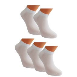 Sosete barbati albe tricot fin – set 5 perechi (Marime sosete: 43/46)